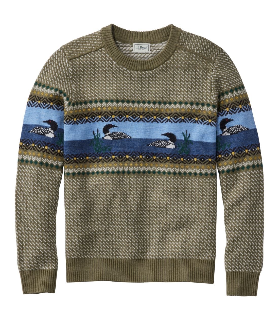 �G�b�Z���V�����E�����m�E�[���E�Z�[�^�[�A�N���[�l�b�N�@�p�^�[���^Men's Essential Merino Wool Sweaters, Crewneck Pattern