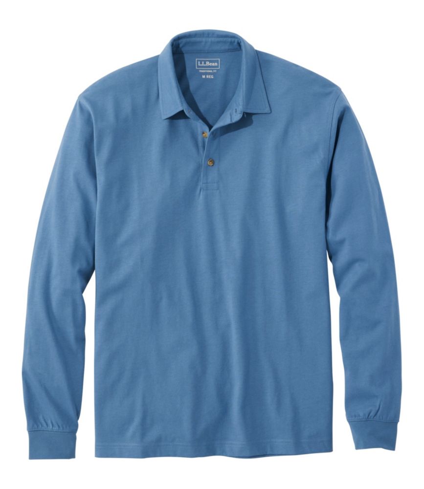 PAt[EAVJuE|eBA@|PbgȂ^Men's Carefree Unshrinkable Polo Tee, Long-Sleeve Without Pocket