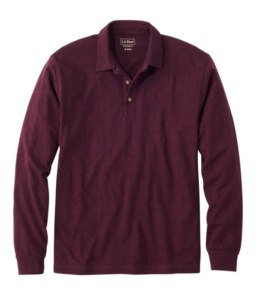 PAt[EAVJuE|eBA@|PbgȂ^Men's Carefree Unshrinkable Polo Tee, Long-Sleeve Without Pocket