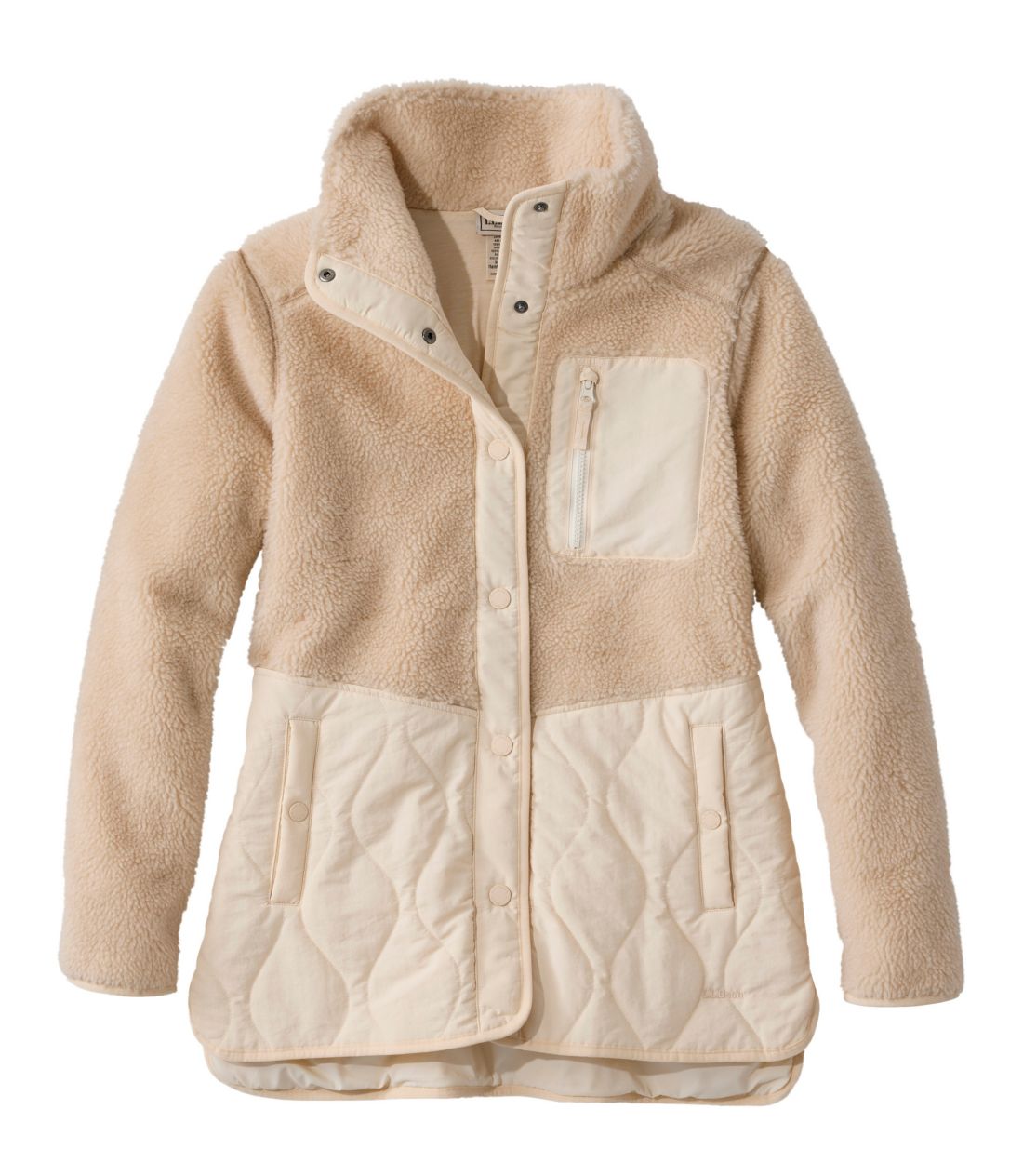 �r�[���Y�E�~�b�N�X���f�B�A�E�V�F���p�E�t���[�X�E�W���P�b�g�^Women's Bean's Mixed-Media Sherpa Fleece Jacket