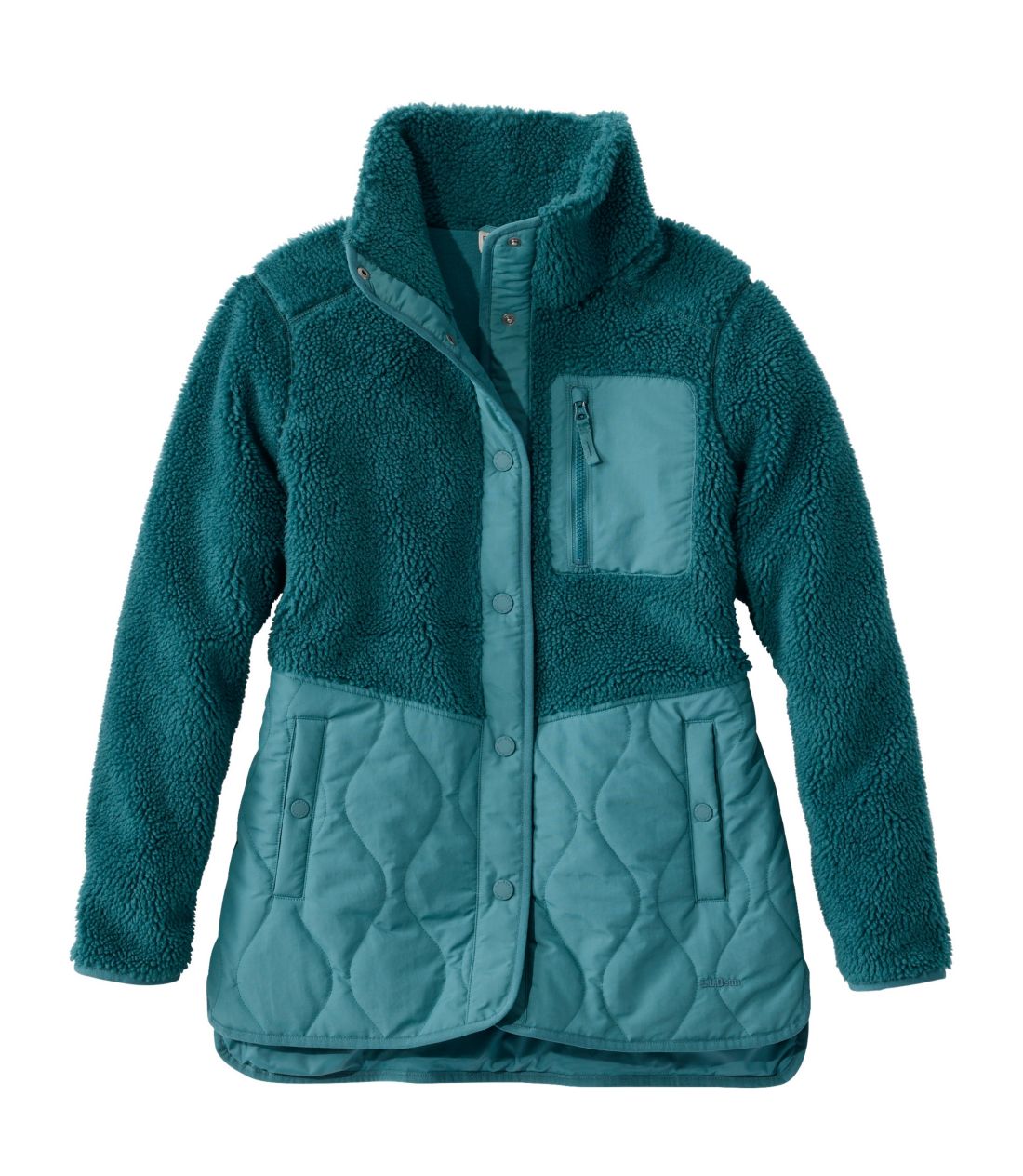 �r�[���Y�E�~�b�N�X���f�B�A�E�V�F���p�E�t���[�X�E�W���P�b�g�^Women's Bean's Mixed-Media Sherpa Fleece Jacket