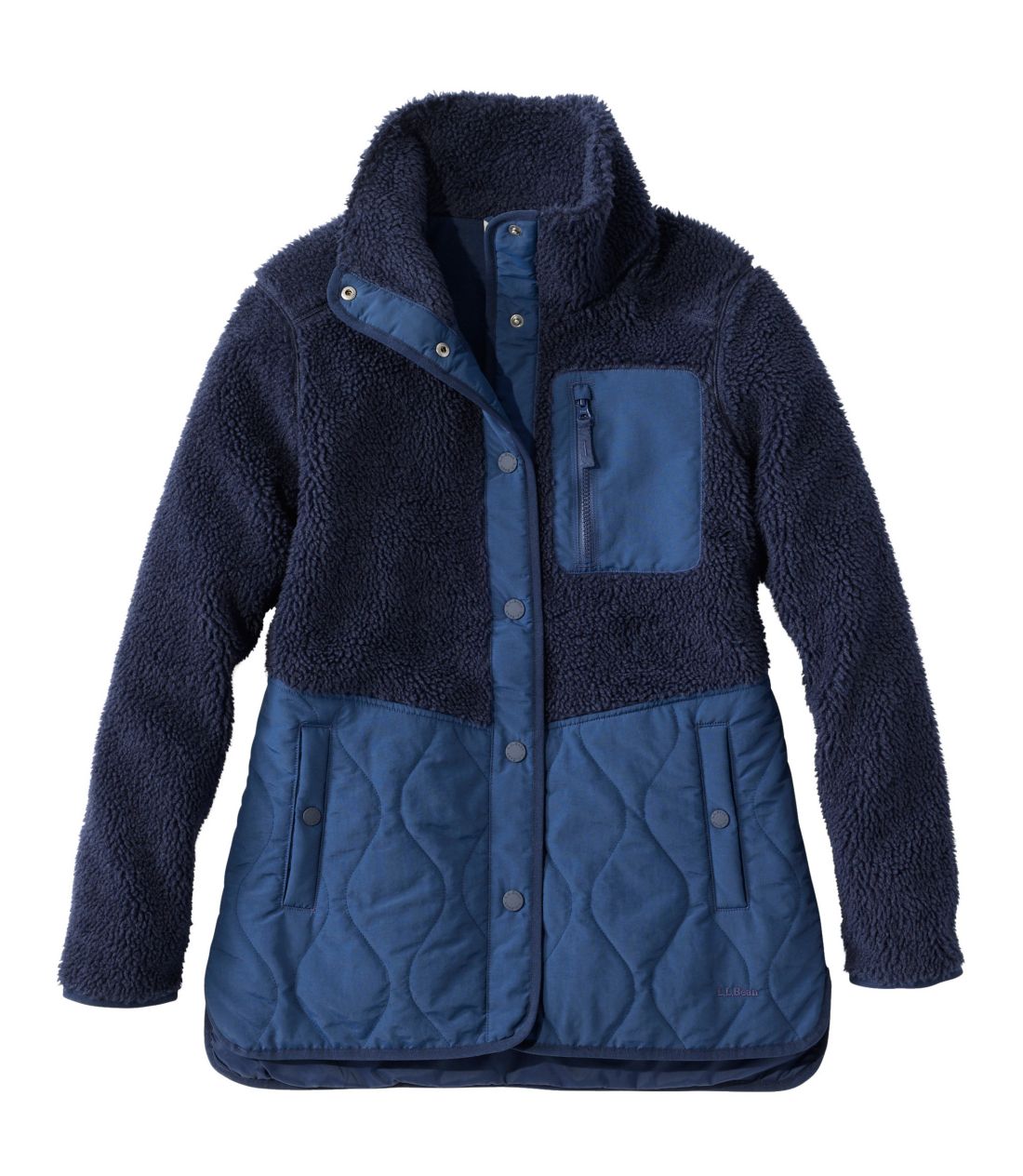 �r�[���Y�E�~�b�N�X���f�B�A�E�V�F���p�E�t���[�X�E�W���P�b�g�^Women's Bean's Mixed-Media Sherpa Fleece Jacket