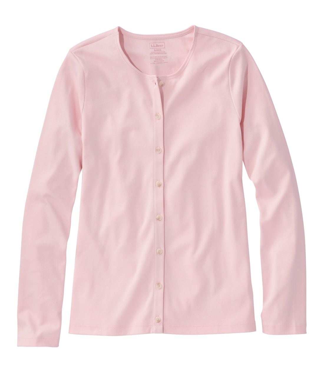 �s�}�E�R�b�g���E�e�B�A�����@�N���[�l�b�N�@�J�[�f�B�K���^Women's Pima Cotton Tee, Long-Sleeve Crewneck Cardigan
