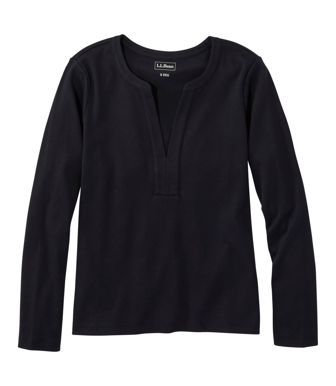 �G���E�G���E�r�[���E�e�B�A�����@�X�v���b�g�l�b�N�^Women's L.L.Bean Tee, Long-Sleeve Splitneck